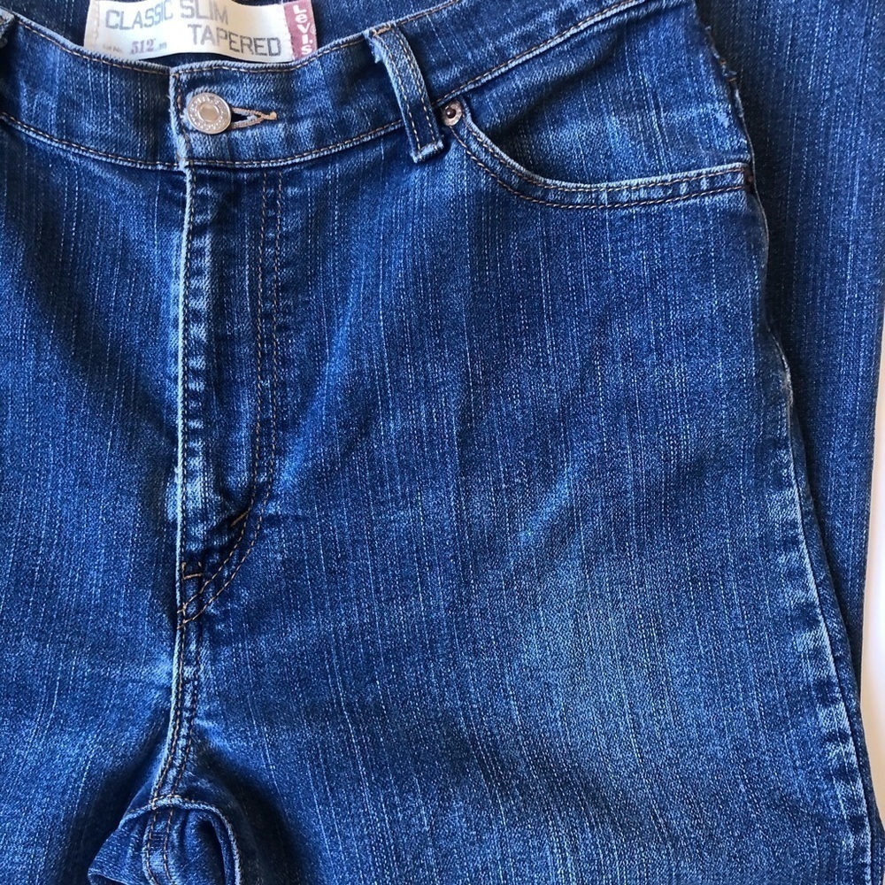 Levis 512 Classic Slim Tapered Leg Pleated Y2K 90s Mom Jeans Size 12 Vintage - Picture 4 of 10